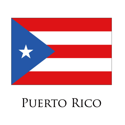 Puerto Rico flag logo vinyl decal